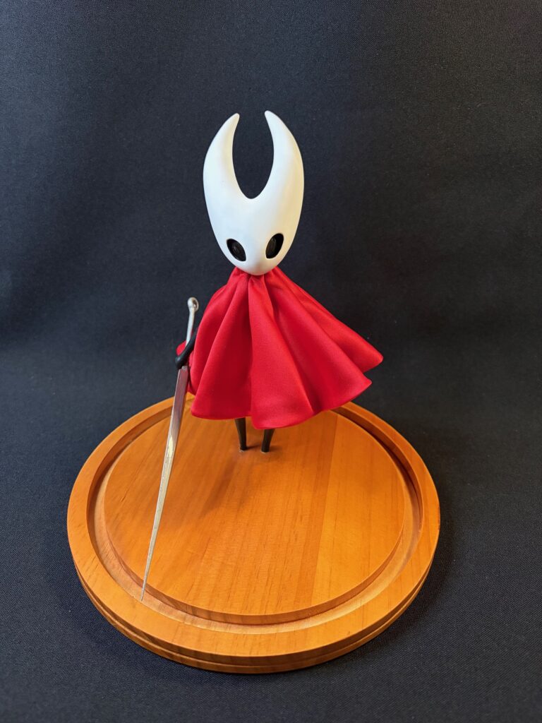 Small scale sculpture of Hornet from Silksong (front)